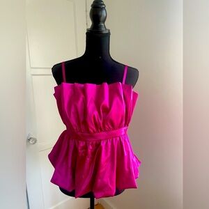 NWT - Thirty/Thirty LA - Pleated Ruffle Pink Top